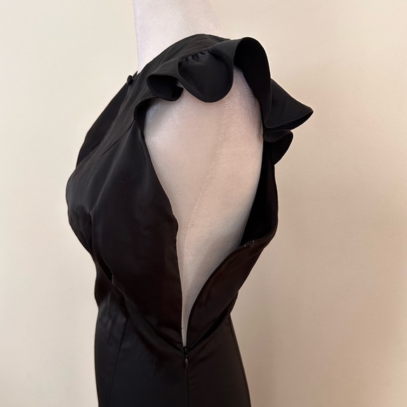 NWOT LES RÊVERIES Ruffle Trim Satin Gown - Picture 10 of 13